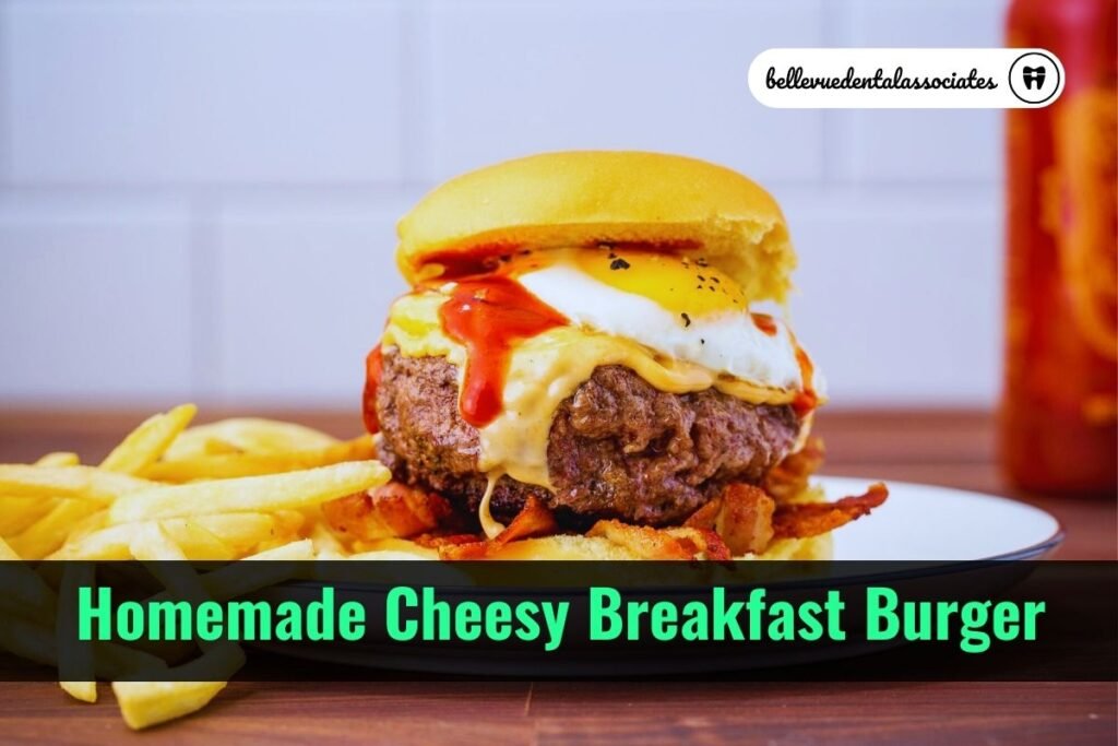 Homemade Cheesy Breakfast Burger